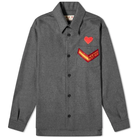 Flannel Shirt with Patches