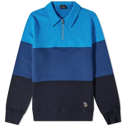 Striped Zebra Half Zip Sweat