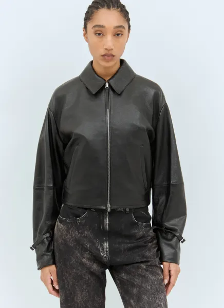 Leather Zip-Up Jacket