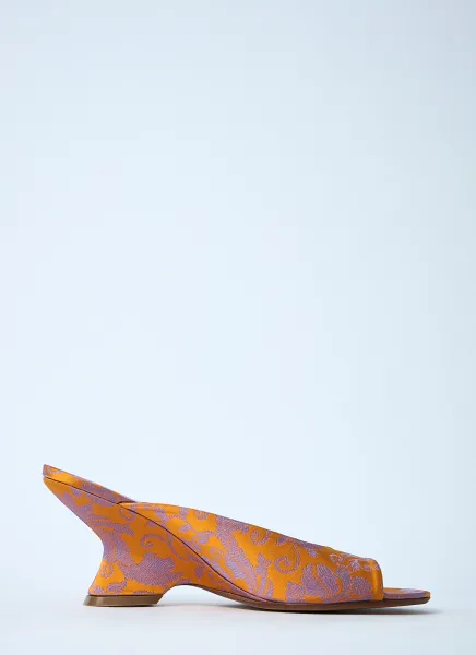Textile Slingback Heels