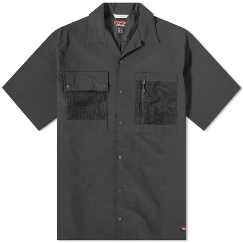 Nylon Tusser Open Collar Shirt
