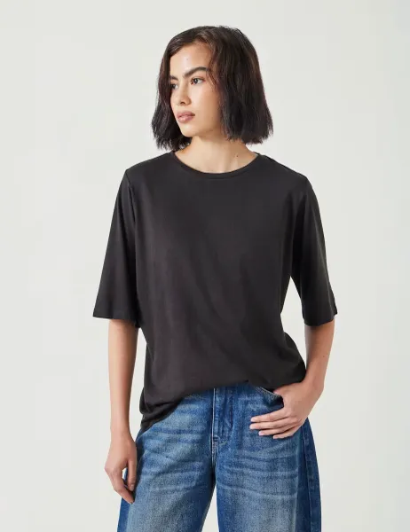 HUSH Cotton Rich T-Shirt Black
