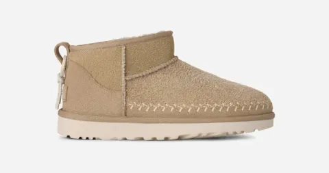 Classic Ultra Mini Biarritz Boot, Polyester/Leather