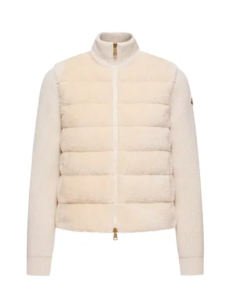 Women Padded Teddy Cardigan Ivory