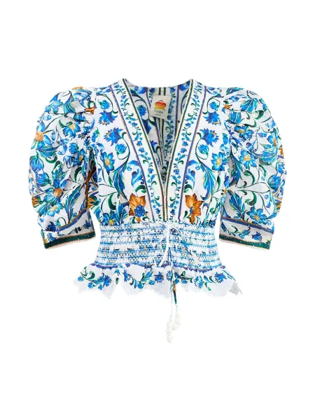 Farm Rio Flora Tile Blouse