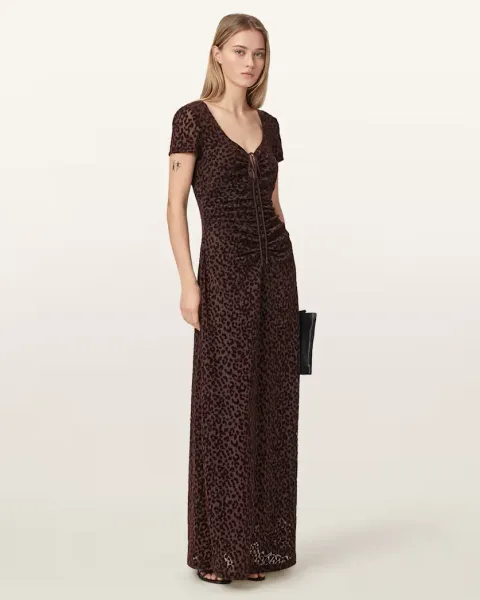 Gabby Slim Fit Mesh Maxi Dress