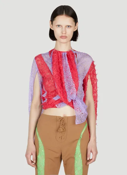 Lace Draped Top