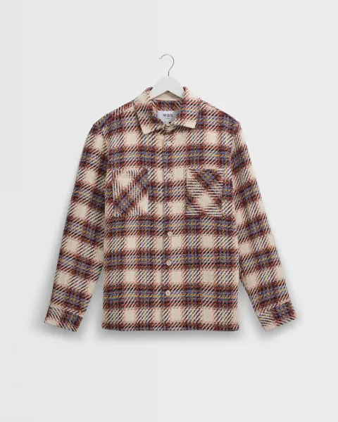 Whiting - Ecru and Multicolour Hutton Check Overshirt