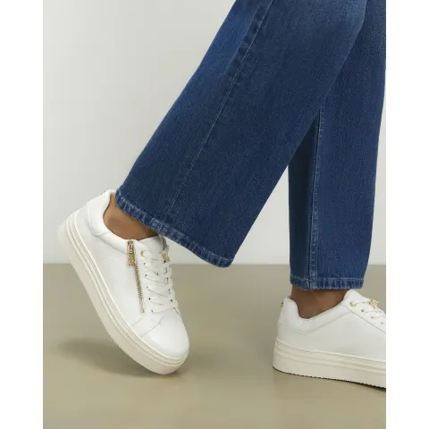 River Island Side Zip Lace Up Trainers
