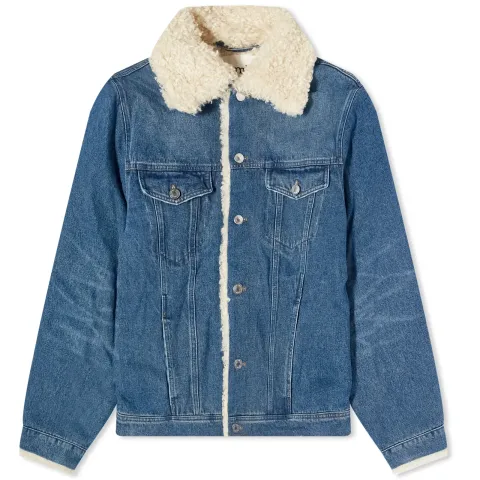 AMI Denim Trucker Lined Jacket