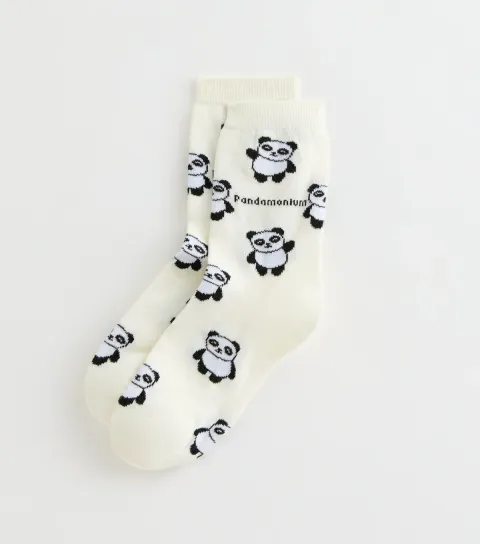 Cream Pandamonium Socks