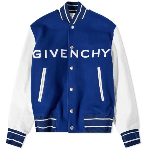 Logo Leather Varsity Jacket