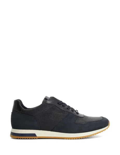 Leather Trainers Navy