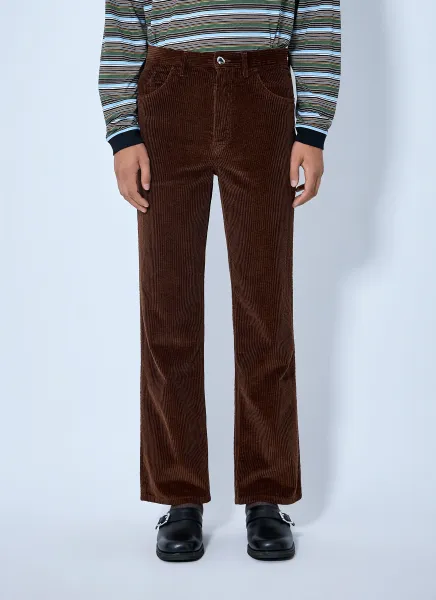 Corduroy Straight-Leg Trousers