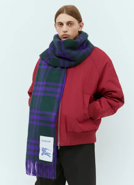 Check Cashmere Reversible Scarf