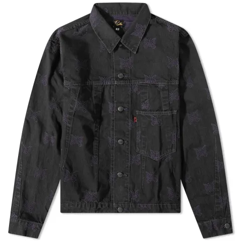Papillion Jacquard Darts Denim Jacket