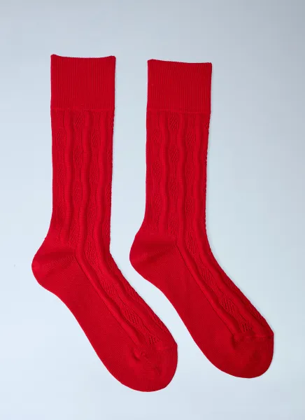 Cable Knit Pattern Socks