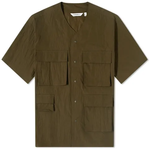 Collarless Utility Shirt