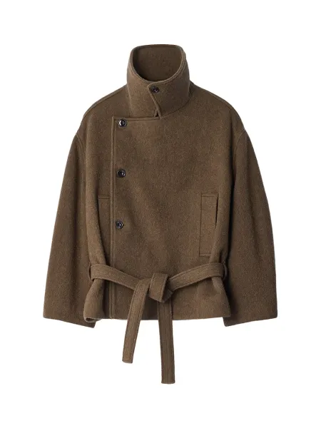 Short Wrap Coat Mud