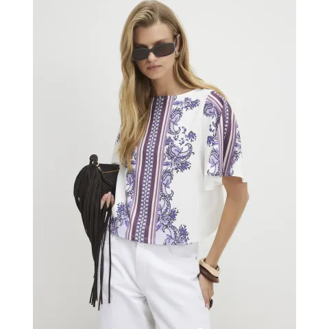 River Island Paisley Textured Top