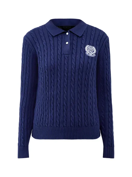 Polo Ralph Lauren Wimbledon Cable Knit Polo Jumper