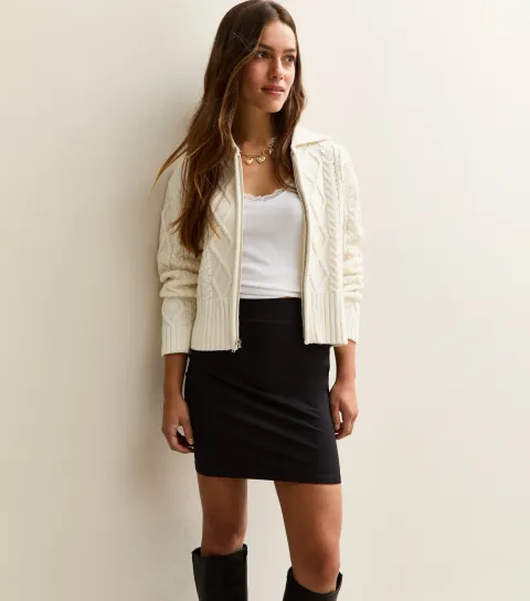 Women's Petite Black Jersey Tube Mini Skirt