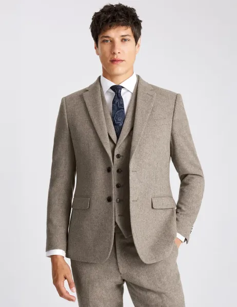 Moss Slim Fit Wool Rich Donegal Tweed Suit Jacket