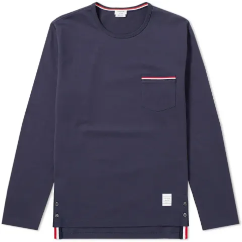 Long Sleeve Medium Weight Jersey Pocket Tee