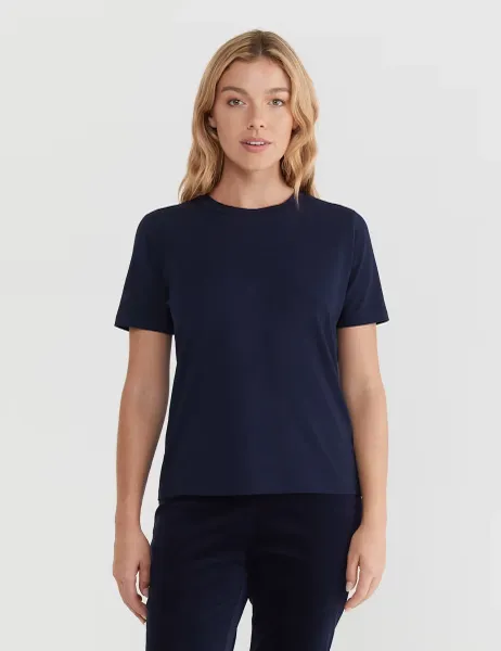 Cotton Rich T-Shirt Navy