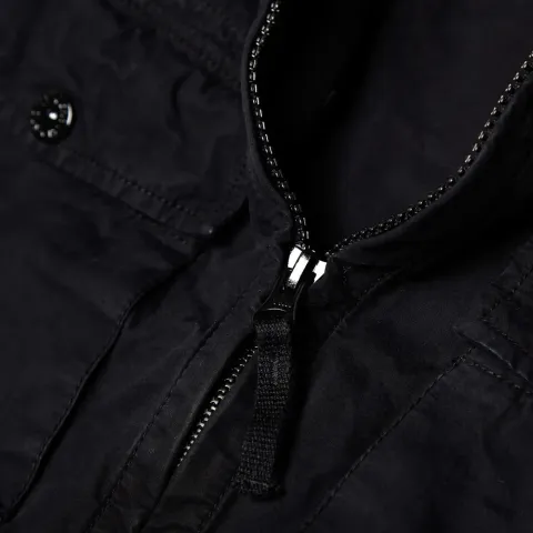 Tela Cotone Garment Dyed Zipped Overshirt