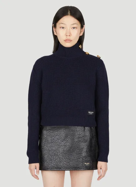 Knit Polo Neck Sweater