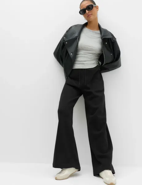 Marks & Spencer Cotton Rich Wide Leg Joggers