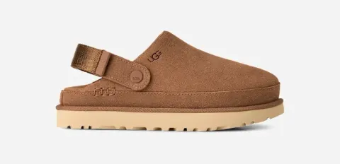Goldenstar Clog for Women, Suede/Polyester