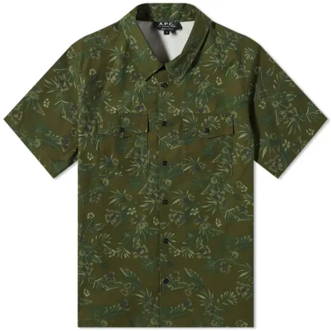 A.P.C. Augustin Hawaiian Print Ripstop Shirt