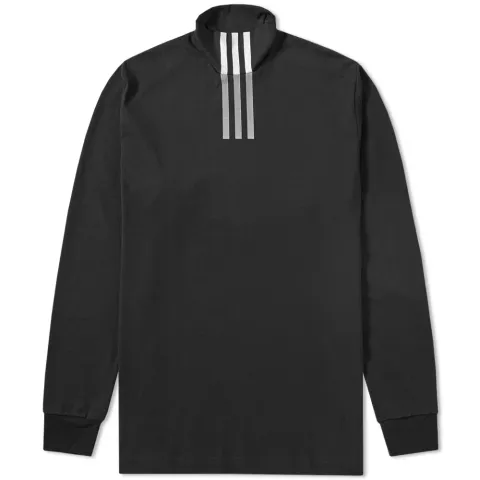 Long Sleeve Three Stripe High Neck Tee