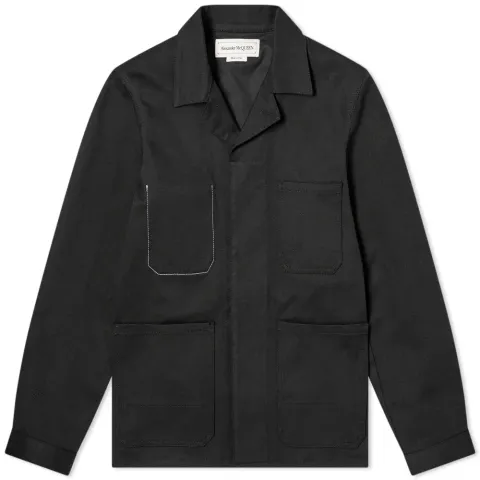 Embroidered Graffiti Logo Denim Jacket