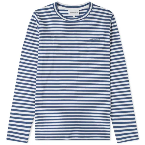 Long Sleeve James Logo Stripe Tee