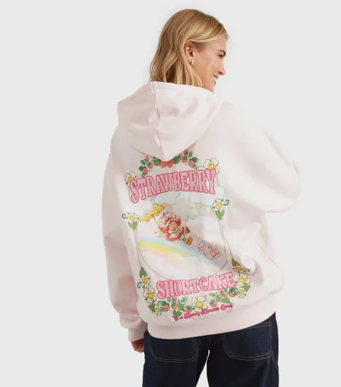Women's Mid Pink Strawberry Shortcake Hoodie