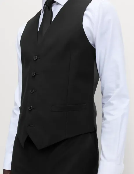 Marks & Spencer Ultimate Waistcoat With Stretch Black