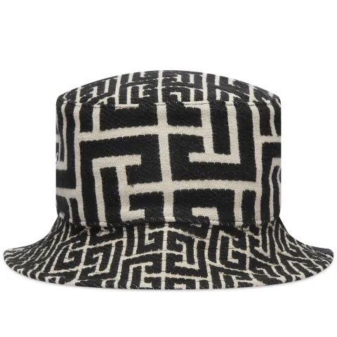 Jacquard Monogram Bucket Hat