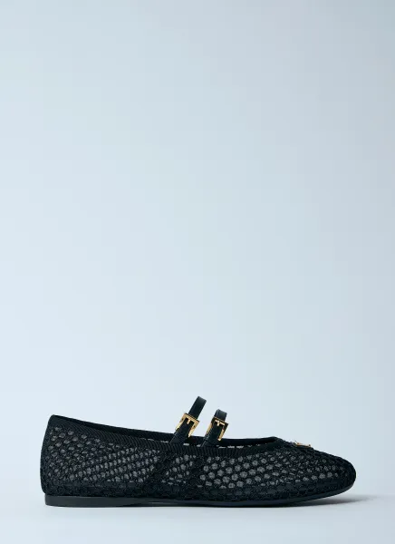 Mesh Ballerina Flats
