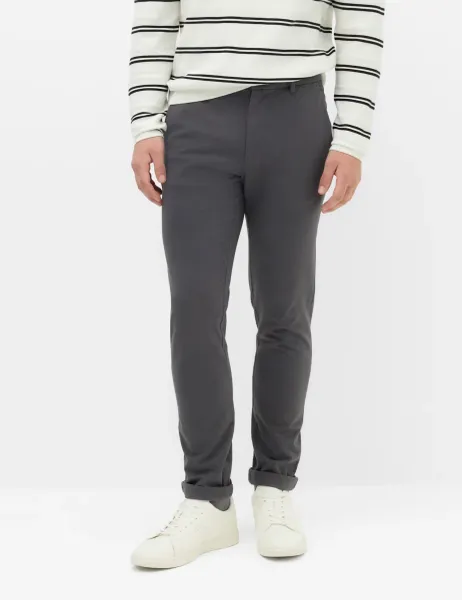 Marks & Spencer The Ultimate Slim Fit Twill Chinos Dark Pewter