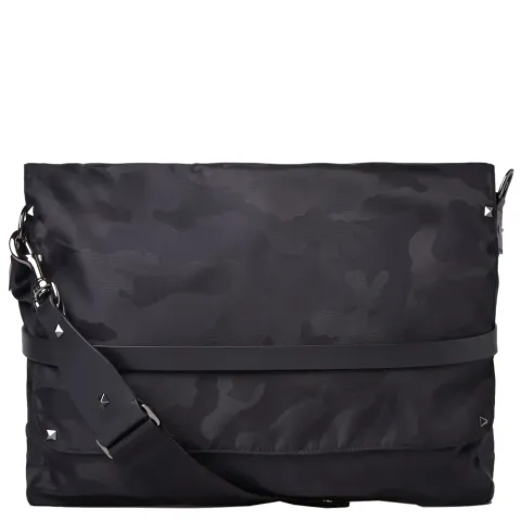 Nylon Camo Messenger Bag