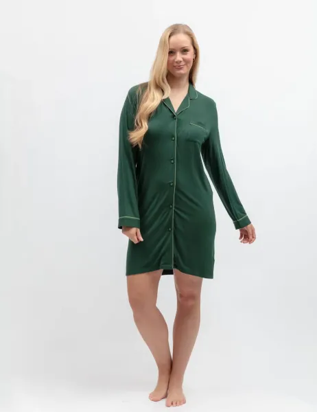 Cyberjammies Jersey Revere Nightshirt Dark Green