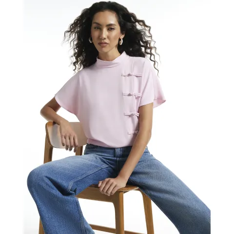 River Island Crepe Frogging Blouse
