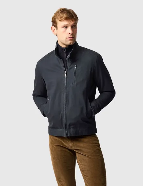 Rodd & Gunn Armitage Pure Cotton Harrington Jacket Navy