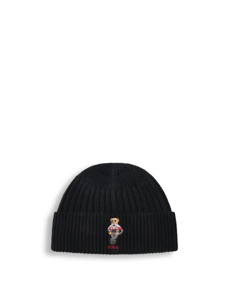Polo Ralph Lauren Wool-Blend Racing Bear Beanie