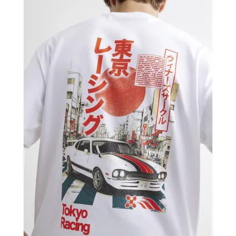 River Island Cotton Japanese Car Graphic T-Shirt