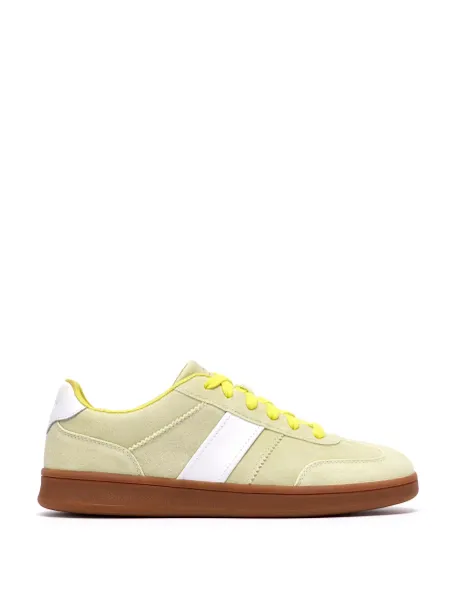Clarks Suede Cup Sole Trainers Light Green