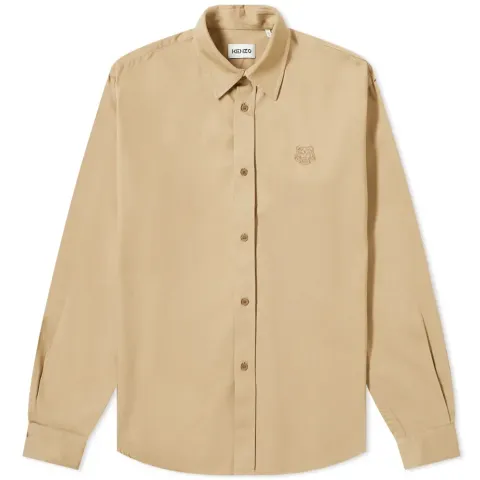 Tiger Crest Twill Button Down Shirt